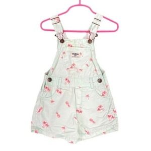 OshKosh B'Gosh Toddler Girls 3T Overalls Romper Cotton Summer Playwear Outfit